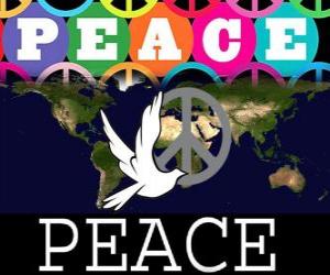 Puzzle Παγκόσμια Ημέρα Ειρήνης. 21ης Σεπτεμβρίου είναι αφιερωμένη στην ειρήνη και την απουσία του πολέμου